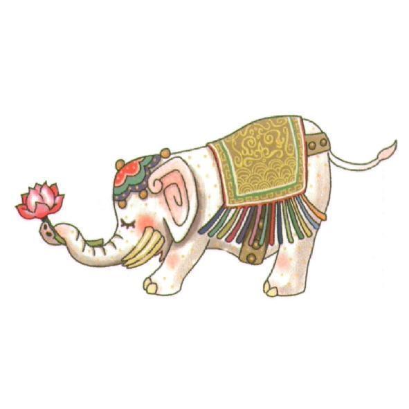 大象蓮花圖
