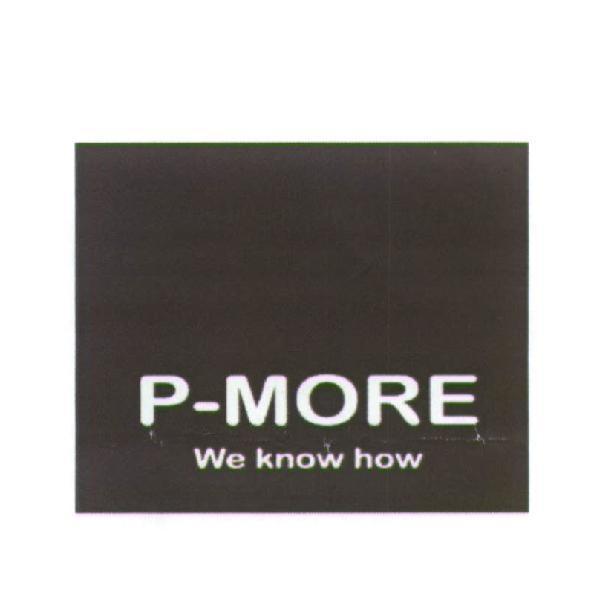P-MORE We know how