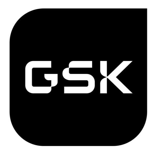 GSK & device (stylised/holding shape)