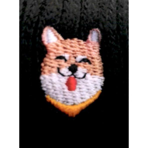柴犬刺繡圖